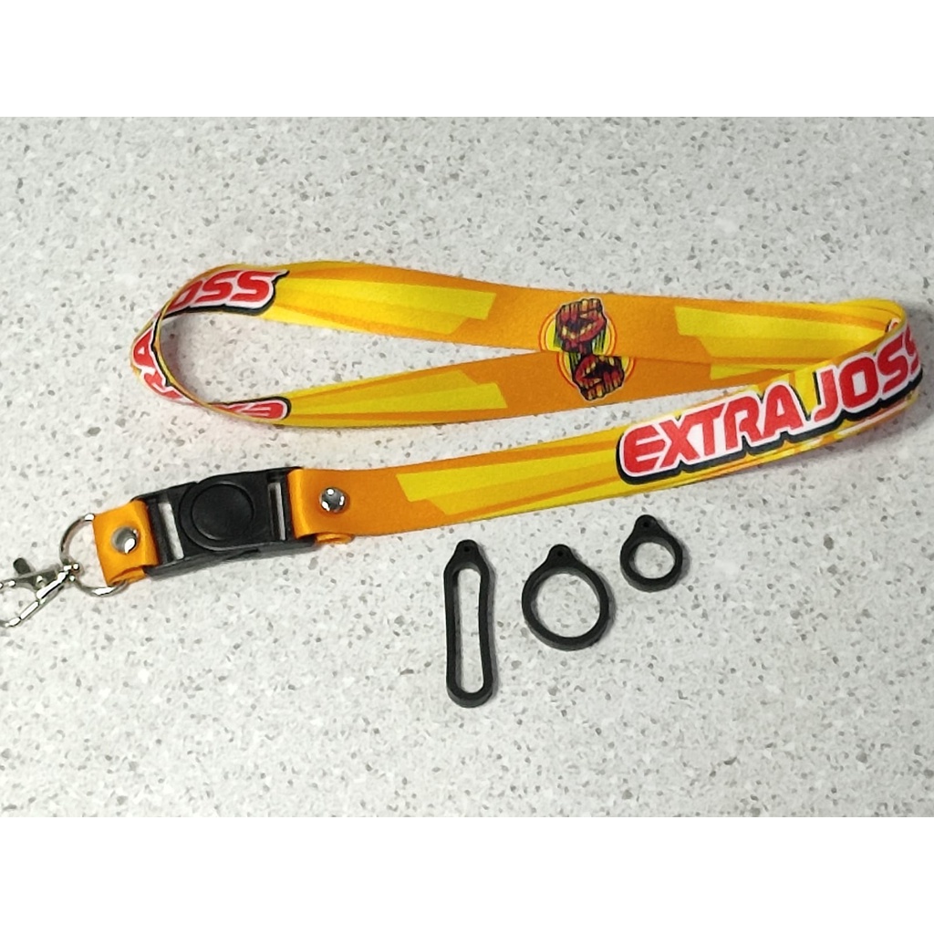 Lanyard Pods EXTRA JOSS FREE 3 Oring / Lanyard Pods Custom Desain / Lanyard Pods Unik Murah Surabaya