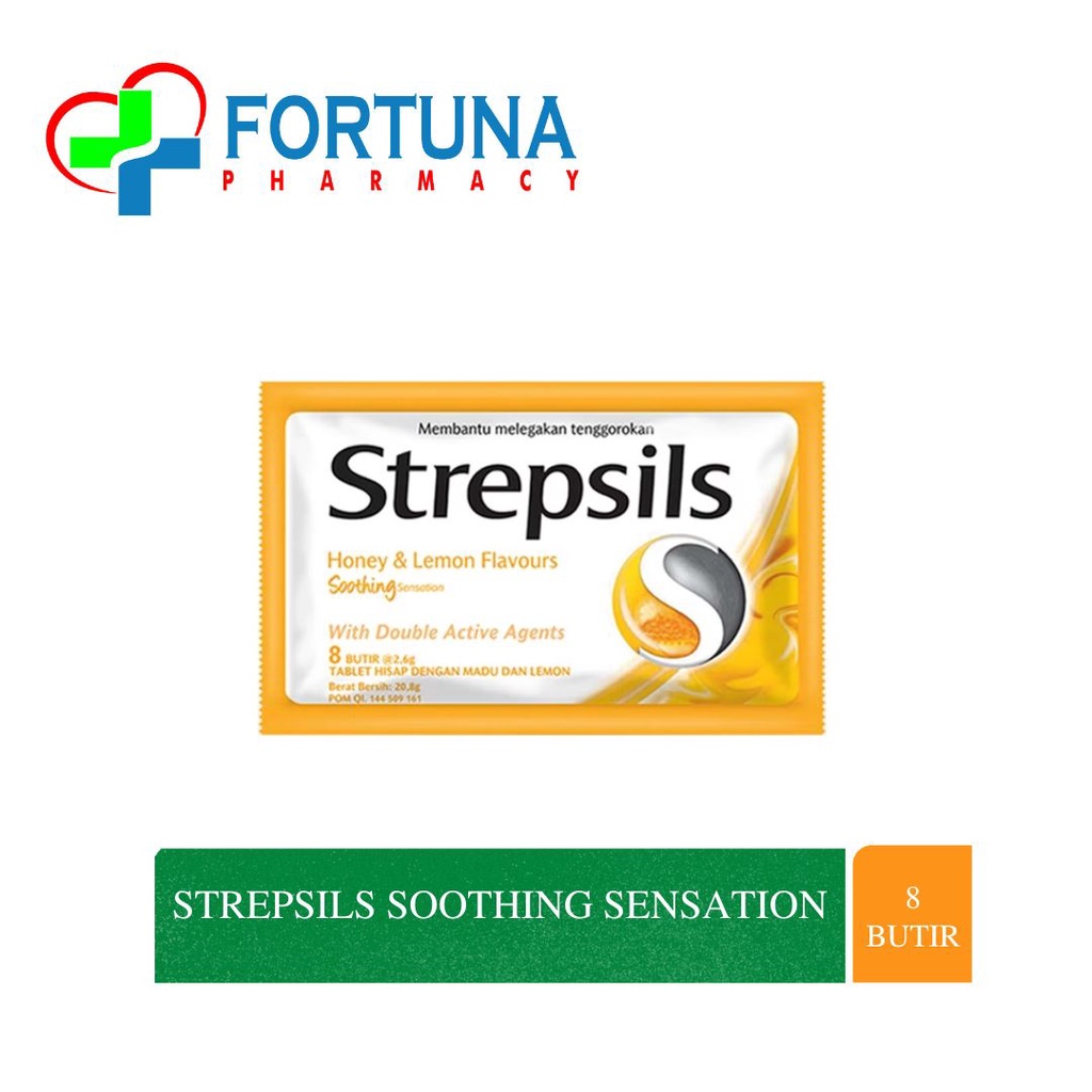 

Strepsils Honey & Lemon Flavour Soothing Sensation 8 butir