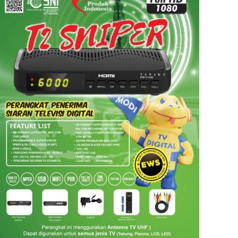 ♠ Set Top Box-STB Tanaka T2 SNIPER-EVERCOSS-IOTO Omega Penerima Siaran Tv Digital Tanaka Sniper ✮