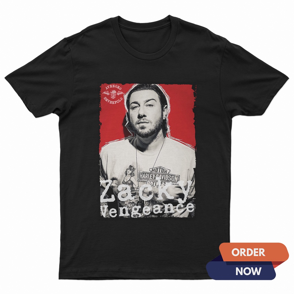 KAOS ZACKY VENGEANCE / AVENGED SEVENFOLD / T-SHIRT DISTRO / ATASAN PRIA