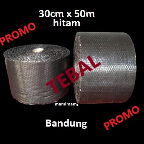 

✨TERBARU✨ Bubble wrap HITAM 30CM x 50M bagus tebal bubblewrap Bandung gosend plastik gelembung buble warp !!!