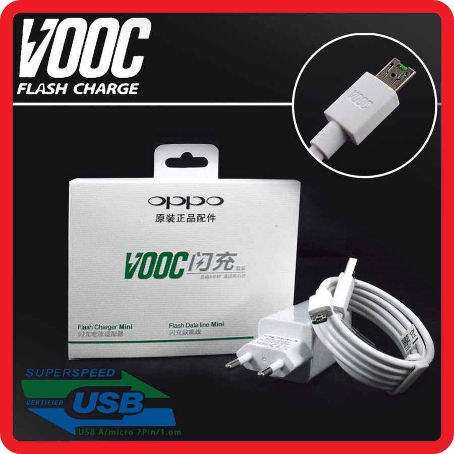 Charger oppo vooc micro usb original fast charging / adaptor vooc oppo ori 100%