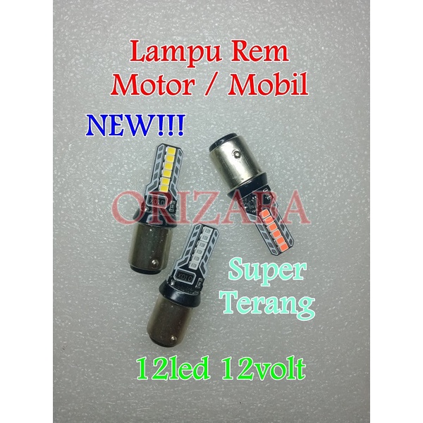 New Lampu Stop Rem Mobil Motor 12led 12volt Kedip Super Terang | ORIZABA