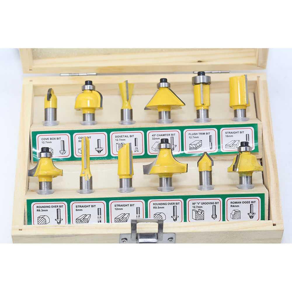 Mata Bor Drill Bit Mitter Router Bit Milling Tool 8mm 12PCS - TCA12