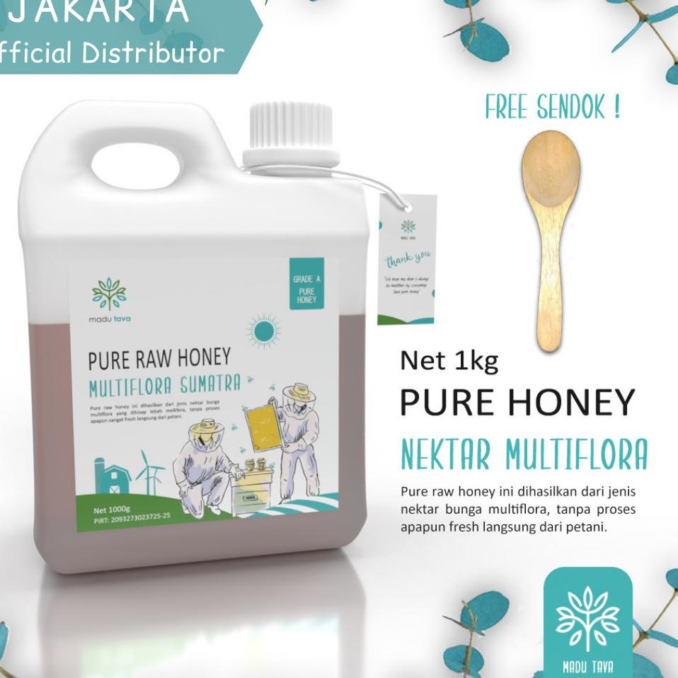 

♔ Murni Asli 1kg Tava Grade A Nektar Multiflora Java 100% Alami Pure Natural Raw Honey ☏