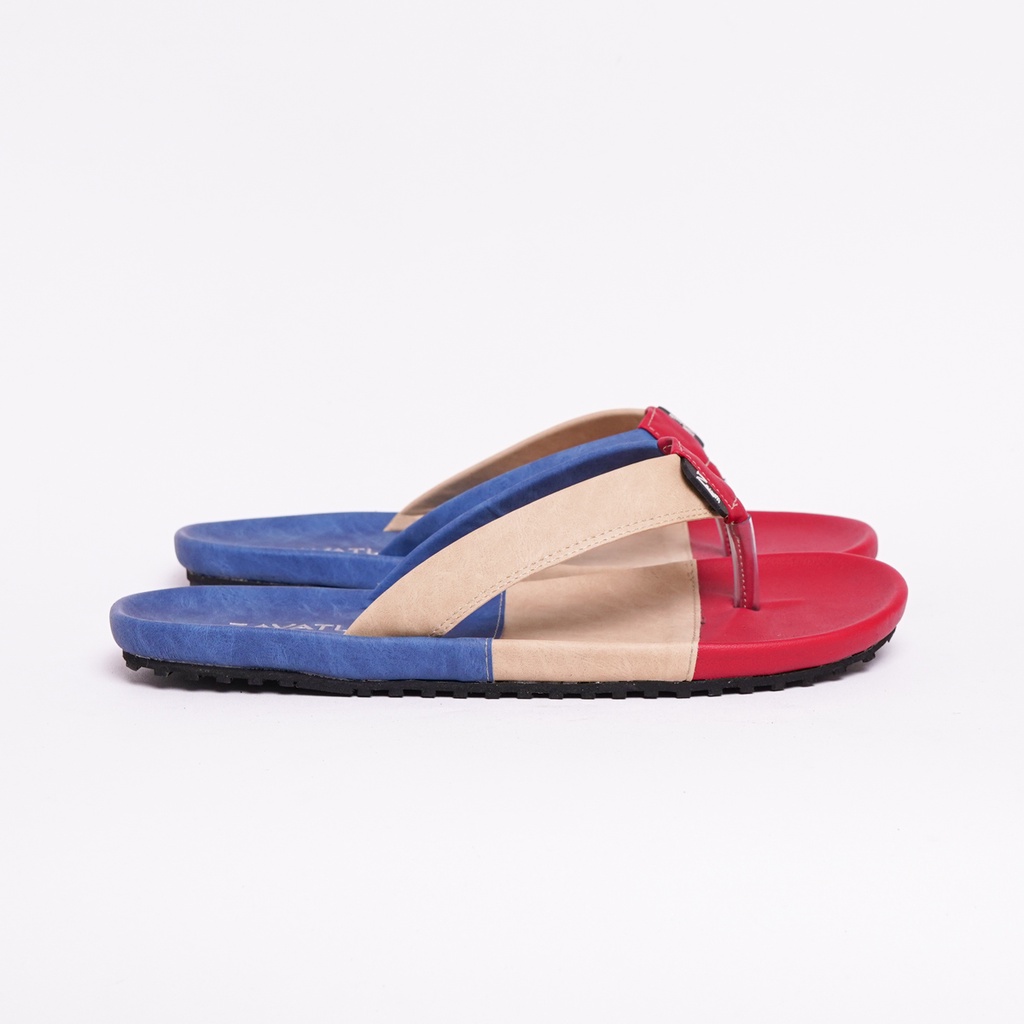 JULIAN X ZAGIB | Sandal Pria Red Big Size 44-49 / Sendal Jepit Cowok Casual Santai Ukuran Besar