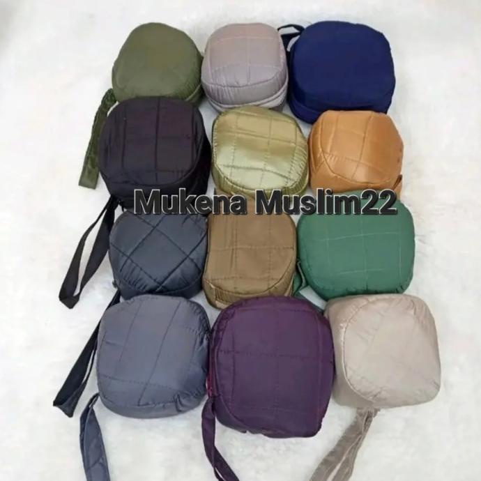 mukena traveling mini 2in1 kecil parasut Korea Free Sajadah