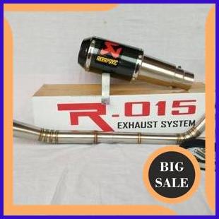 Knalpot Akrapovic GP M1 Carbon Full Set Vixion, Scorpio, Byson, Xabre, NVL, NVA, R15 Full Stainless