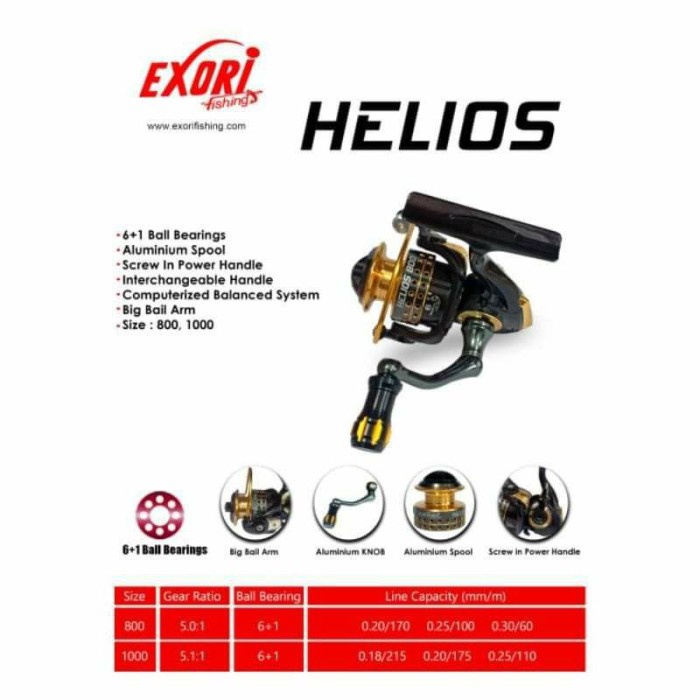 Terlaris Reel Exori Helios 800 1000 Reel Mini Power Handle