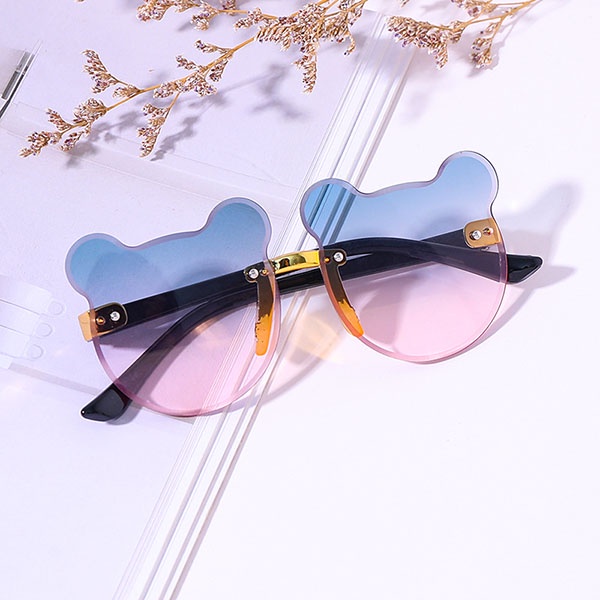 Kacamata Hitam Anak Karakter Beruang / Kacamata Bayi Transparan Cute Import Sunglasses / TV-102