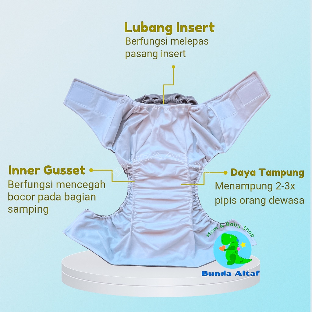 Clodi Lansia / Popok Kain Dewasa Bisa Dicuci Snap dan Perekat [ Bunda Altaf ]