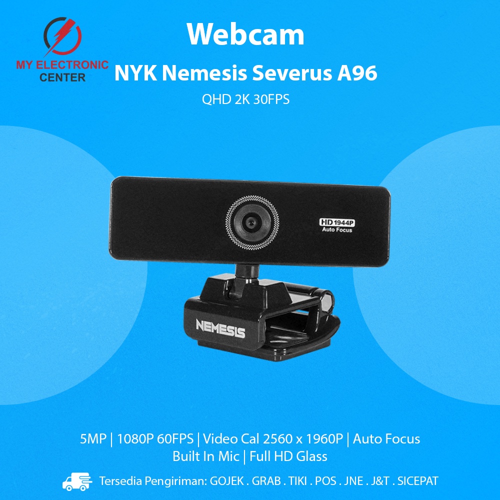 Webcam NYK Nemesis Severus A96 QHD 2K Web Cam Laptop PC Komputer Notebook