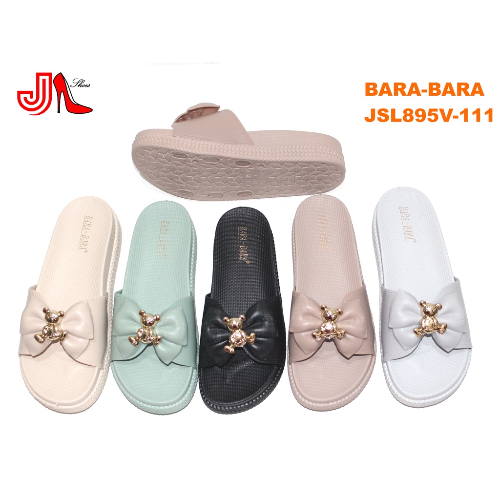 BARA-BARA JSL895V-111 Sandal Selop Karet Pita Teddy Bear