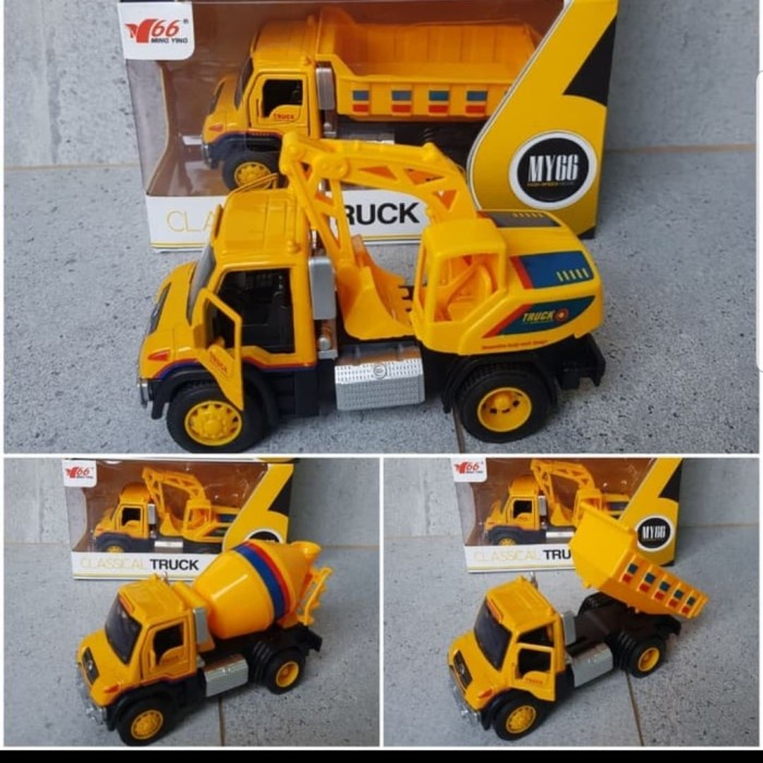 Diecast Mobil Truk Konstruksi Bangunan - Diecast Truk Pasir Molen Beko