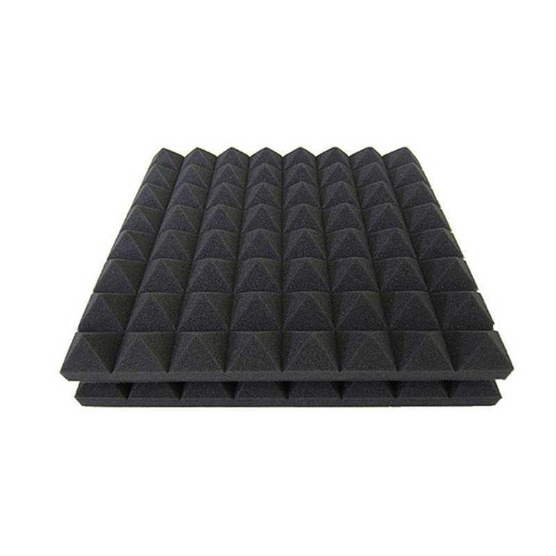 Peredam Suara Foam Soundproof Noise Reduction Pyramid 50x50x4CM - SFS3 - Black