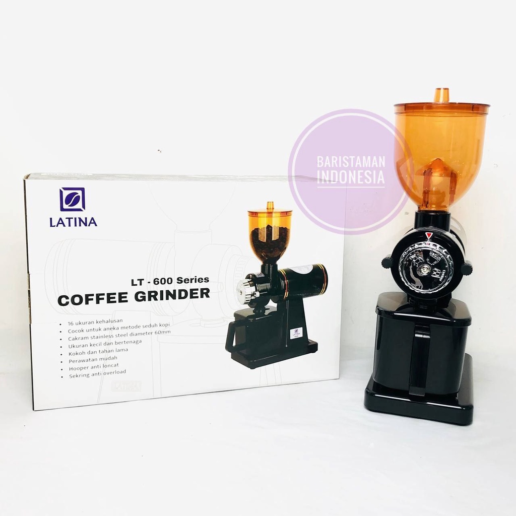 Grinder Kopi Original 600N LATINA N600 COFFEEMILL MURANEE One Two Cups Elektrik Coffee Grinder N 600