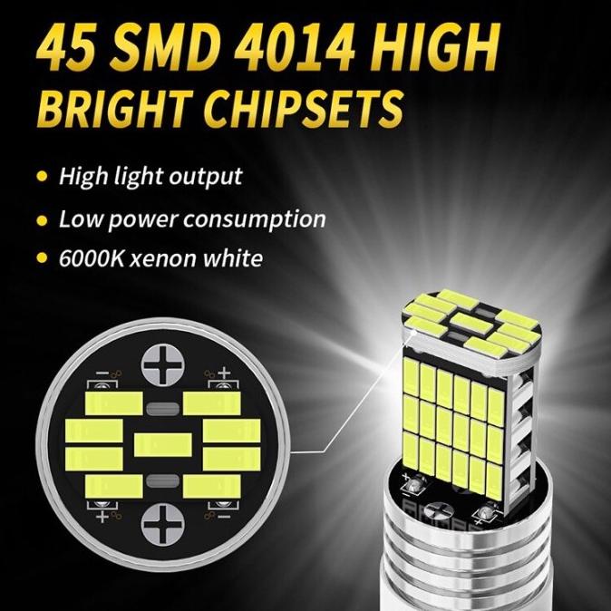 Lampu LED 45 Titik Mata SMD 1157 1156 T20 Mundur Rem Sein Motor Mobil
