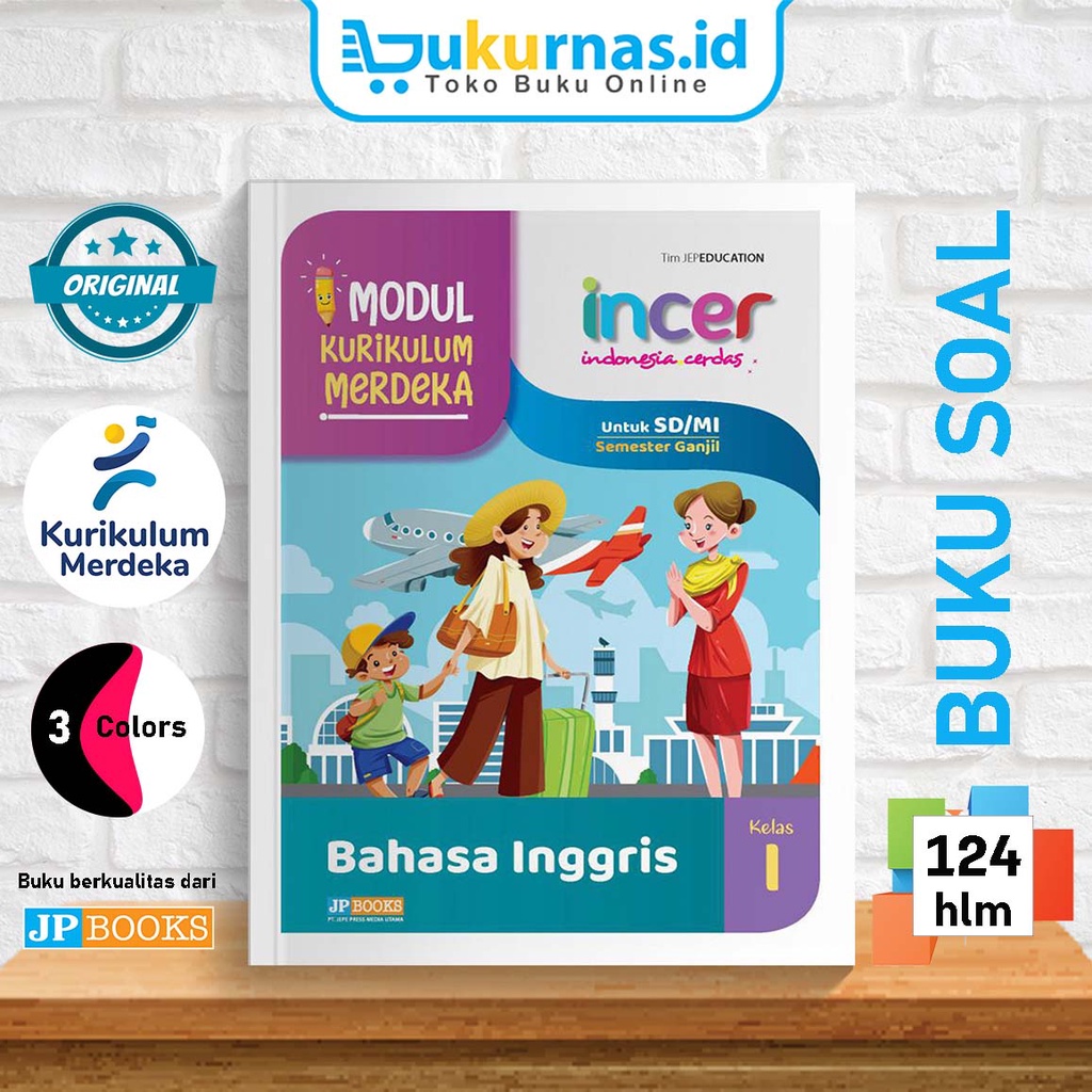 Buku Latihan Soal Bahasa Inggris SD/MI Kelas 1 Incer K-Merdeka