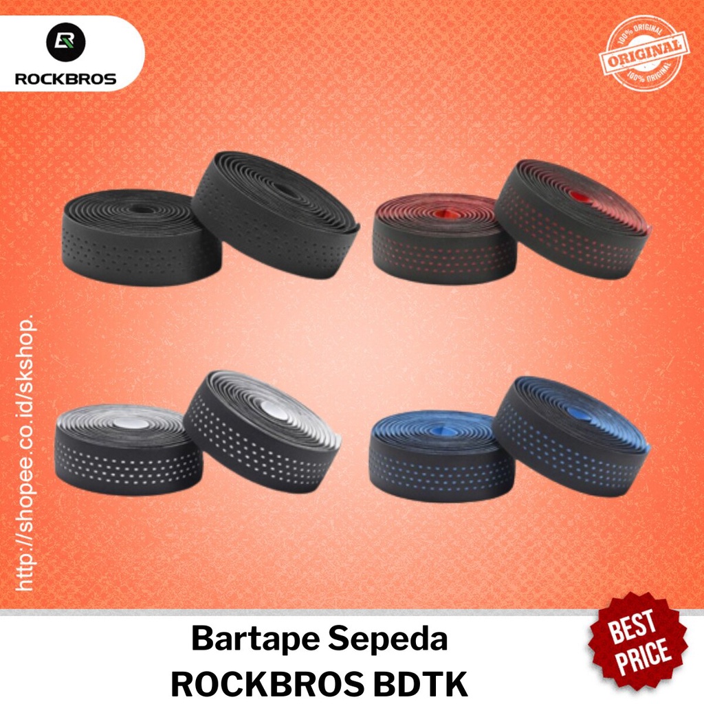 Bar Tape Sepeda Rockbros BDTK Tali Stang Road Bike Strap Handle Dropbar Cycling Handlebar Liteskin