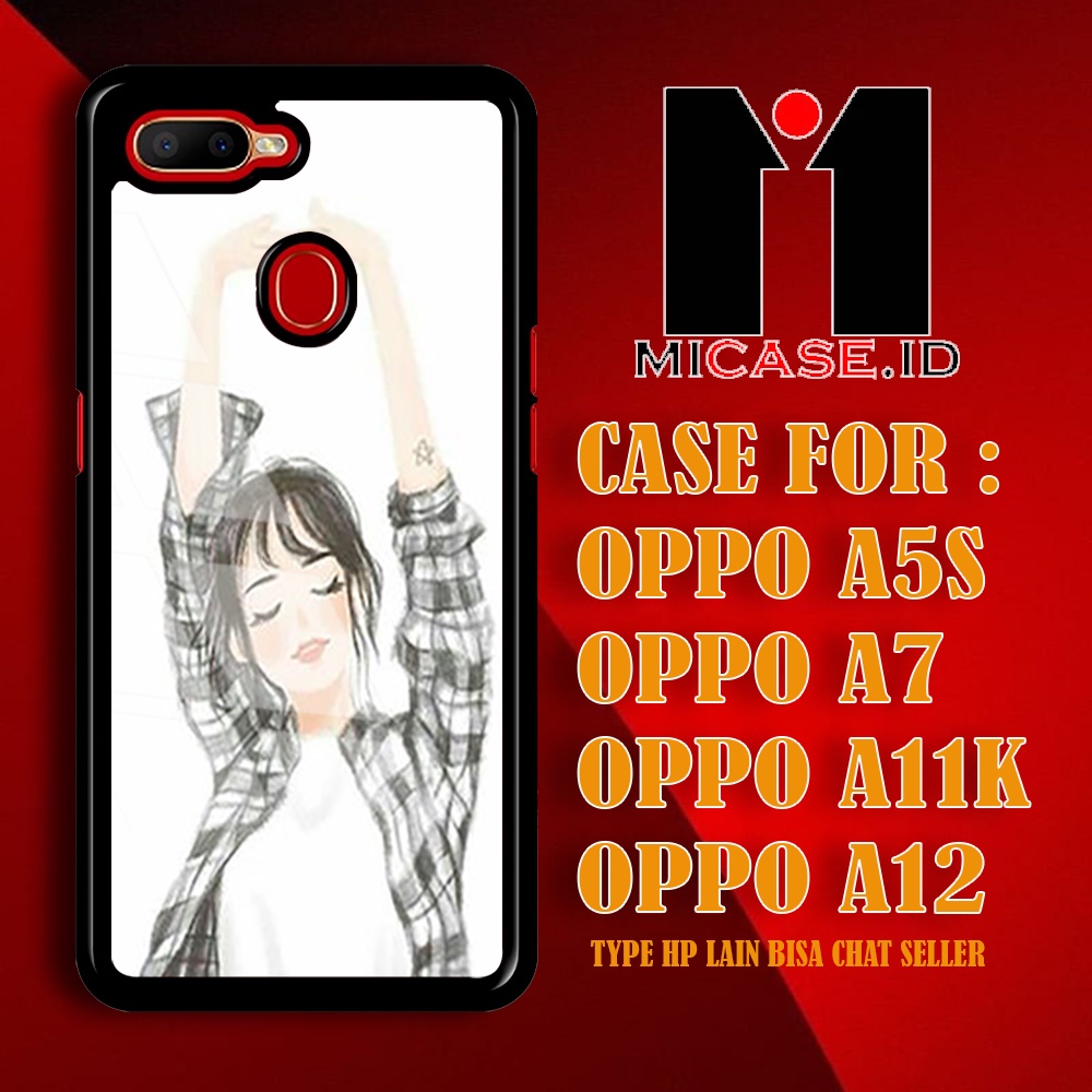 Case OPPO A5S A7 A11K A12 - Casing OPPO A5S A7 A11K A12 Fashion Case Terbaru 2023 MI.CASE [ GIRL ] S