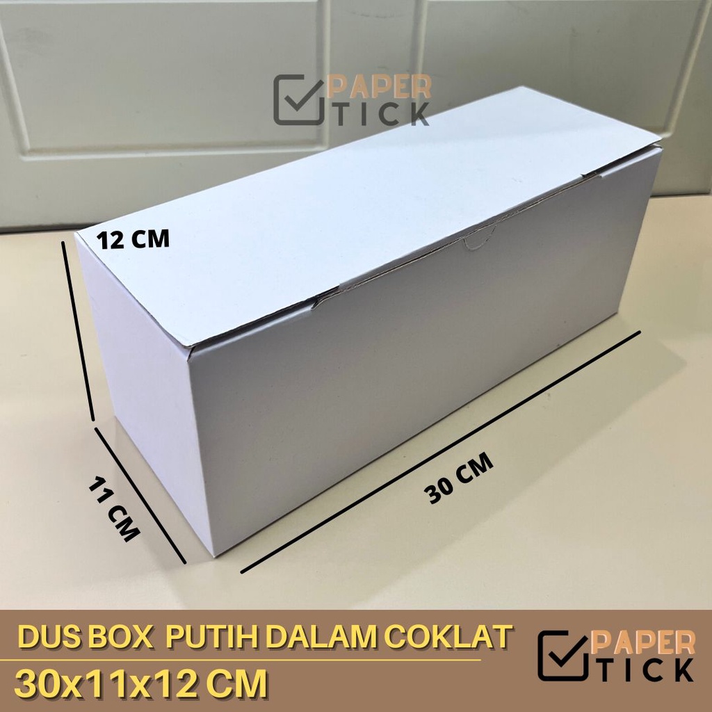 Dus Box Putih 30x11x12 CM Dus Sepatu Akesoris Sandal Handuk Baju Packaging Kemasan