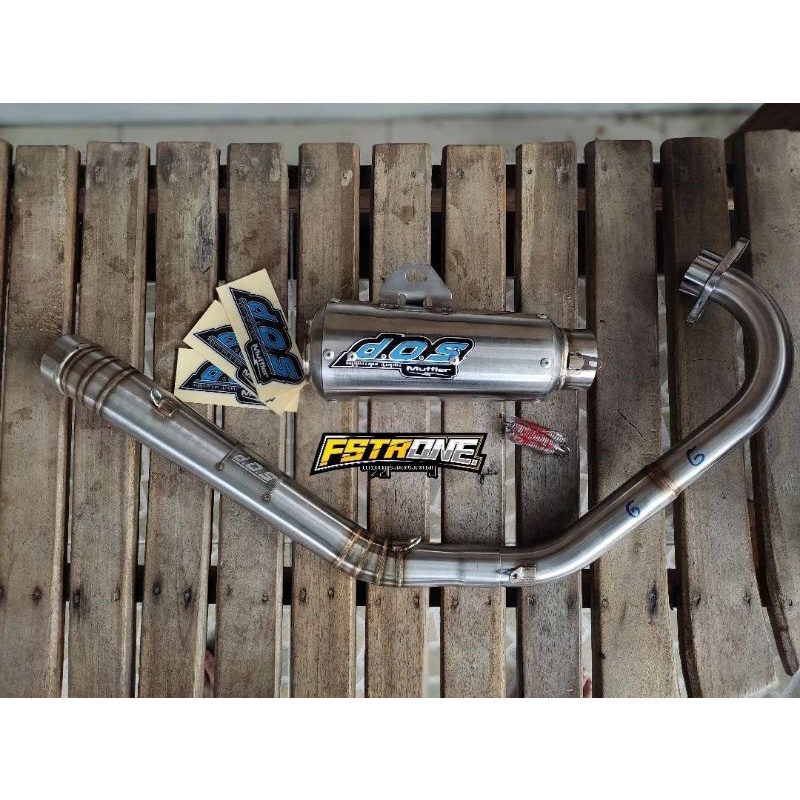 knalpot Dos muffler fullsystem Vixion 200cc