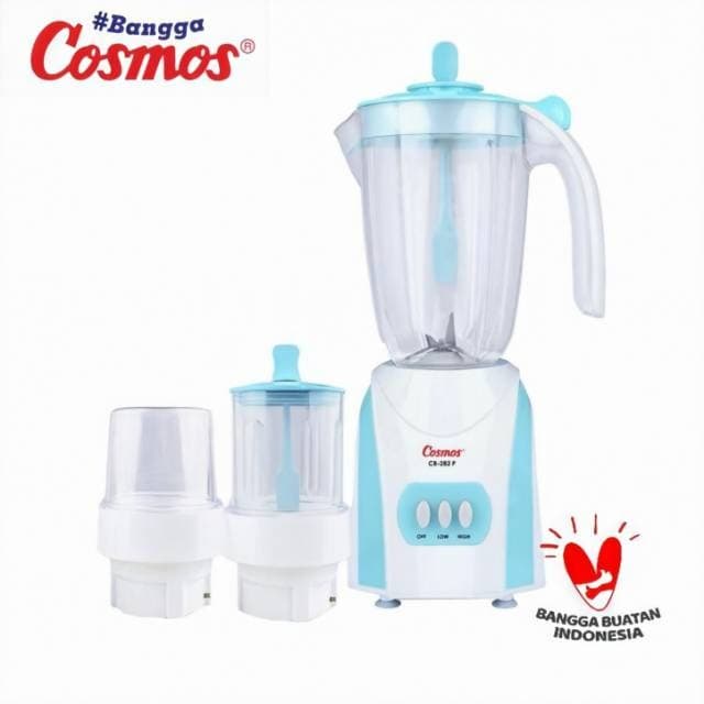 Blender Cosmos CB-282P 3in1 Blender Plastik 2 Liter + Chopper Mini Cosmsos CB-282P / CB282P / CB 282 P Garansi