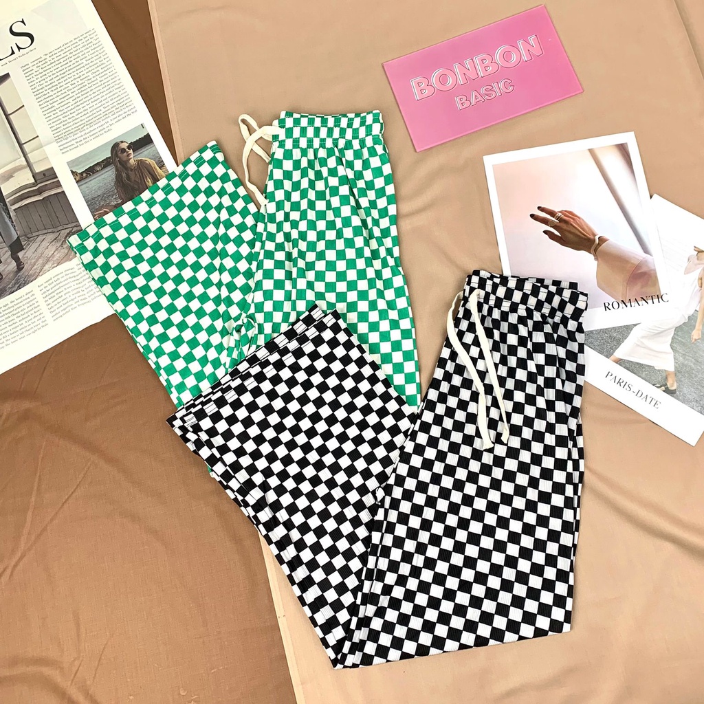 Celana Kulot Import I Kulot Import Premium Bangkok I Celana Catur Wanita I Pants Wanita Highwaist