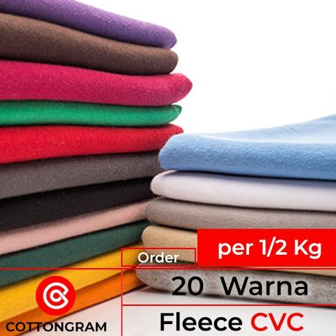 TERBARU GRAM Kain Fleece CVC Bahan Sweater dan Hoodie Per 500 Gram