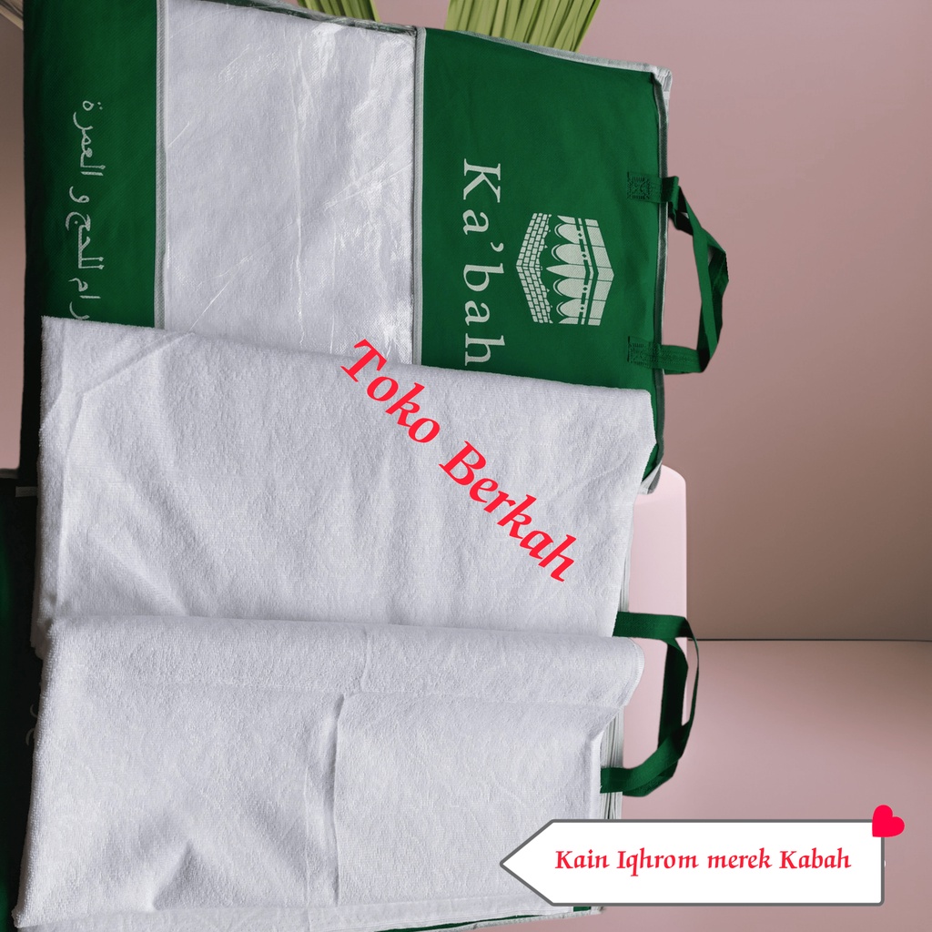 kain iqhrom haji dan umroh 100% katun 100% bahan tidak berbulu merek Kabah