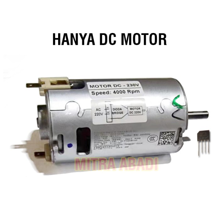 DINAMO FAN MOTOR DC 220V 4000 RPM RECTIFIER DIY GERINDA BOR