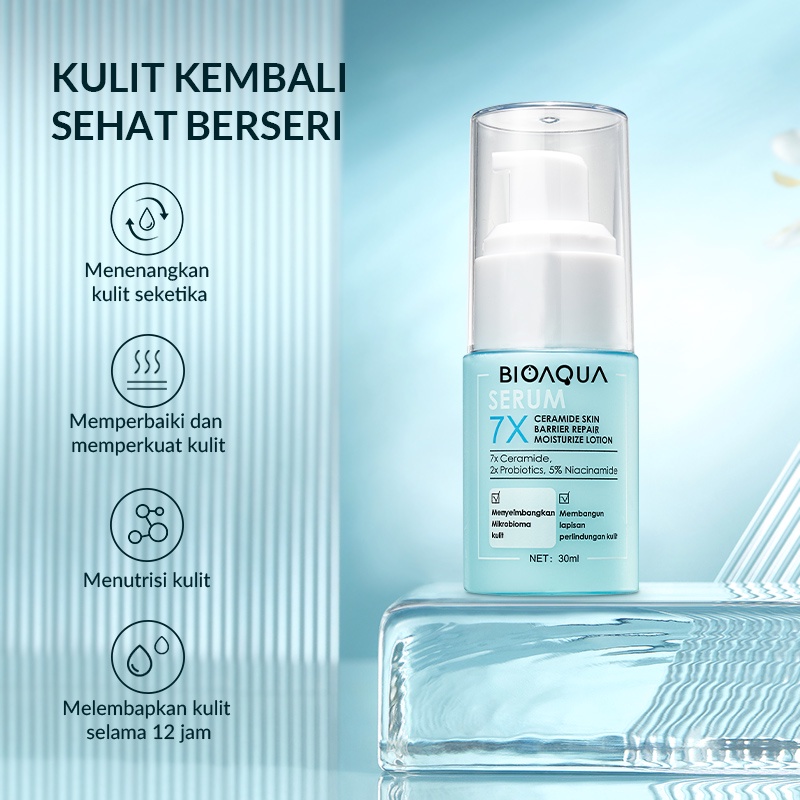 BIOAQUA 7X Ceramide Skin Barrier Repair Moisture | Toner 120ml | Serum Lotion 30ml | Cream 50g | Cleanser Facial Foam