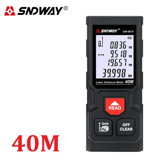 Meteran Laser SNDWAY 40m /Laser digital distance