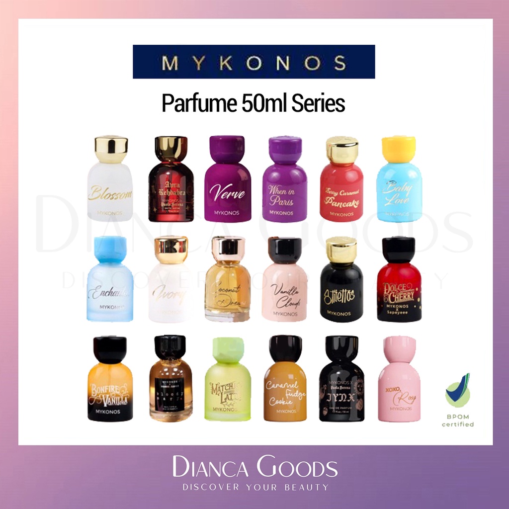 MYKONOS - Parfume Series 50ml | Vanilla Cloud / Coconut Dream / Verve / Blossom / Ivory / When in Pa