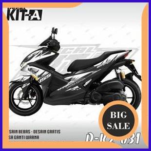 Decal Aerox 155 MOTIF ABSTRACK HITAM PUTIH stiker sticker striping Aerox 155 D-K2-031 1M4R23 onderdi