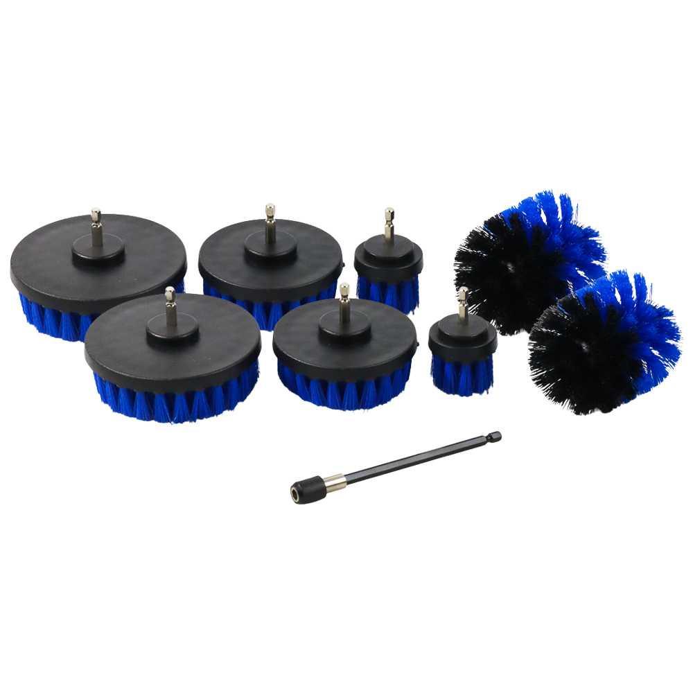 Kepala Sikat Pembersih Brush Car Polisher Kit 9 PCS - DB009 - Blue