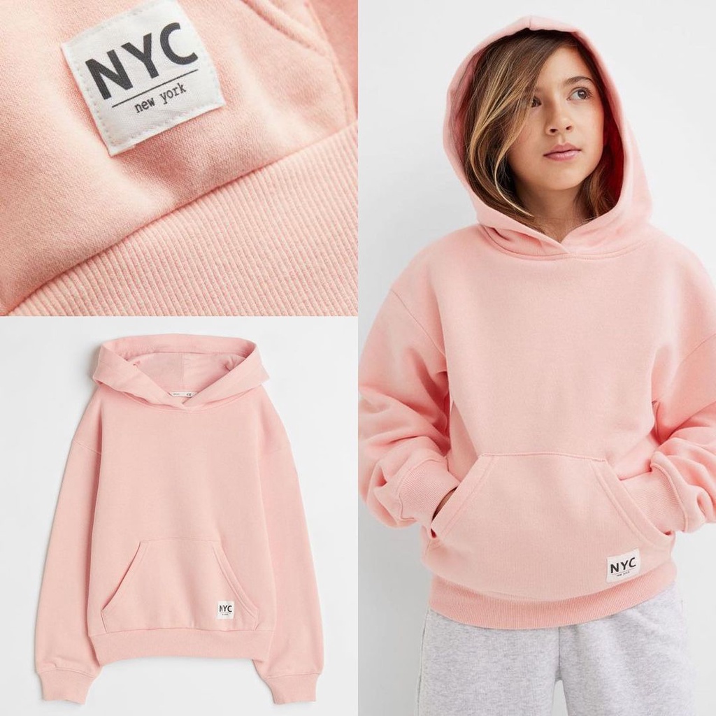 SWEATER HOODIE ANAK PEREMPUAN POPMYWEAR HM SWEATER HOODIE GIRLS PINK SZ 8-14Y / HOODIE ANAK / HOODIE
