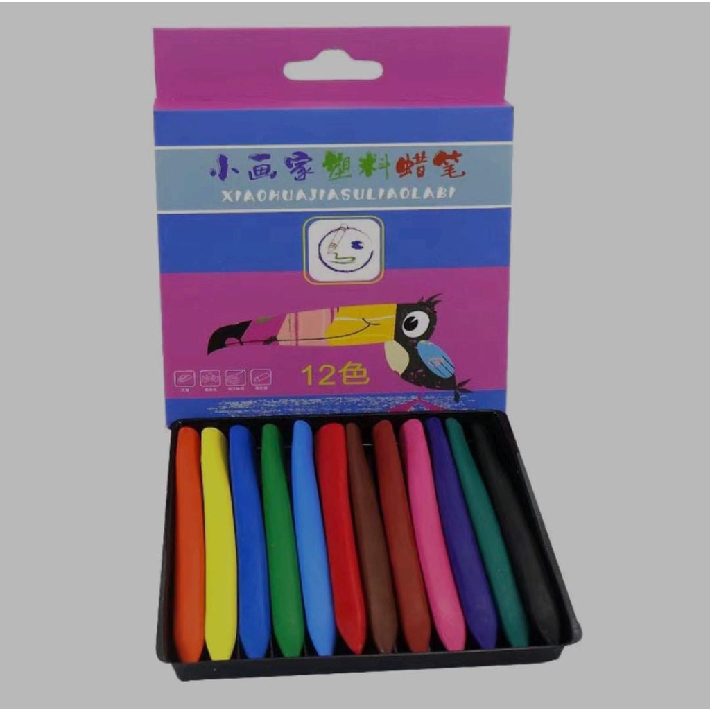 [ASS] Plastik Crayon Pastel Segitiga warna-warni