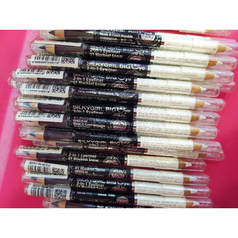 SILKYGIRL EYELINER BIG EYE 2 IN 1 / HITAM PUTIH / BPOM