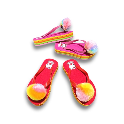 Sandal Flat Anak Perempuan Motif Pelangi Terbaru