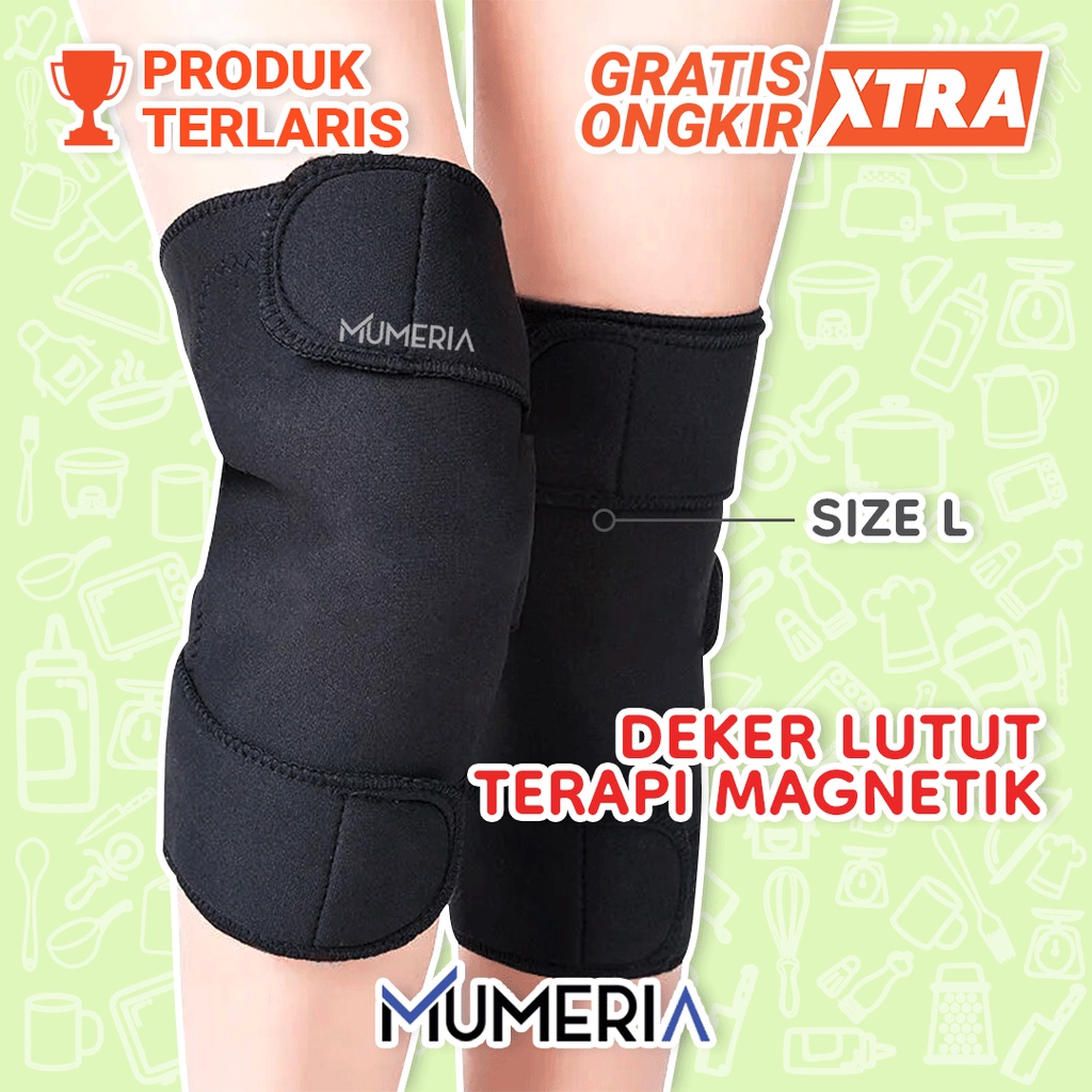 Knee Pad Self Heating Deker Sabuk Lutut Sakit Kain Pelindung Terapi Penghangat Olahraga Magnetik