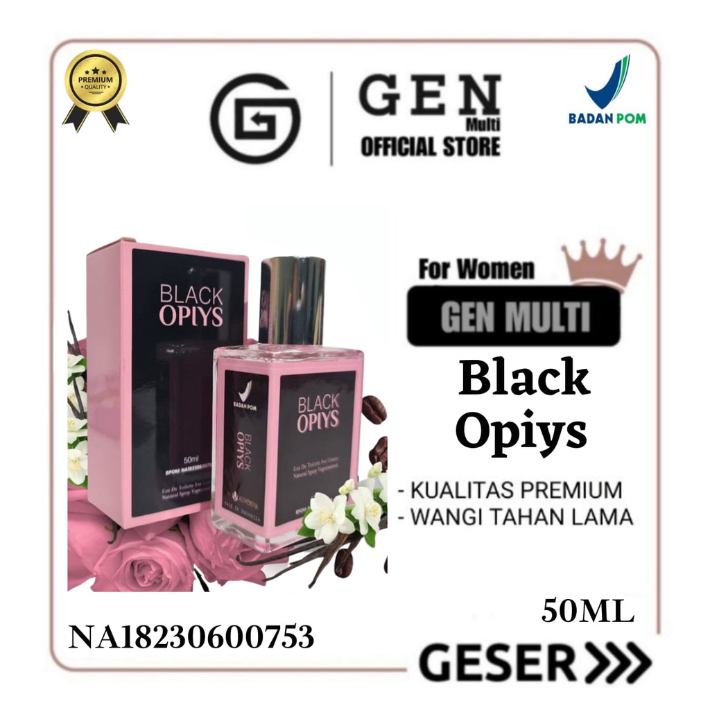 GEN - [BPOM] Parfum Black Opiys 50ml Premium / Parfum Black Opiys 50ml Unisex / Parfum Wanita Wangi Tahan Lama