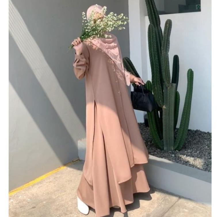 PALING LARIS Annaya set rok + tunik ( S M L XL XXL ) bahan torryburch busui friendly busana muslim j