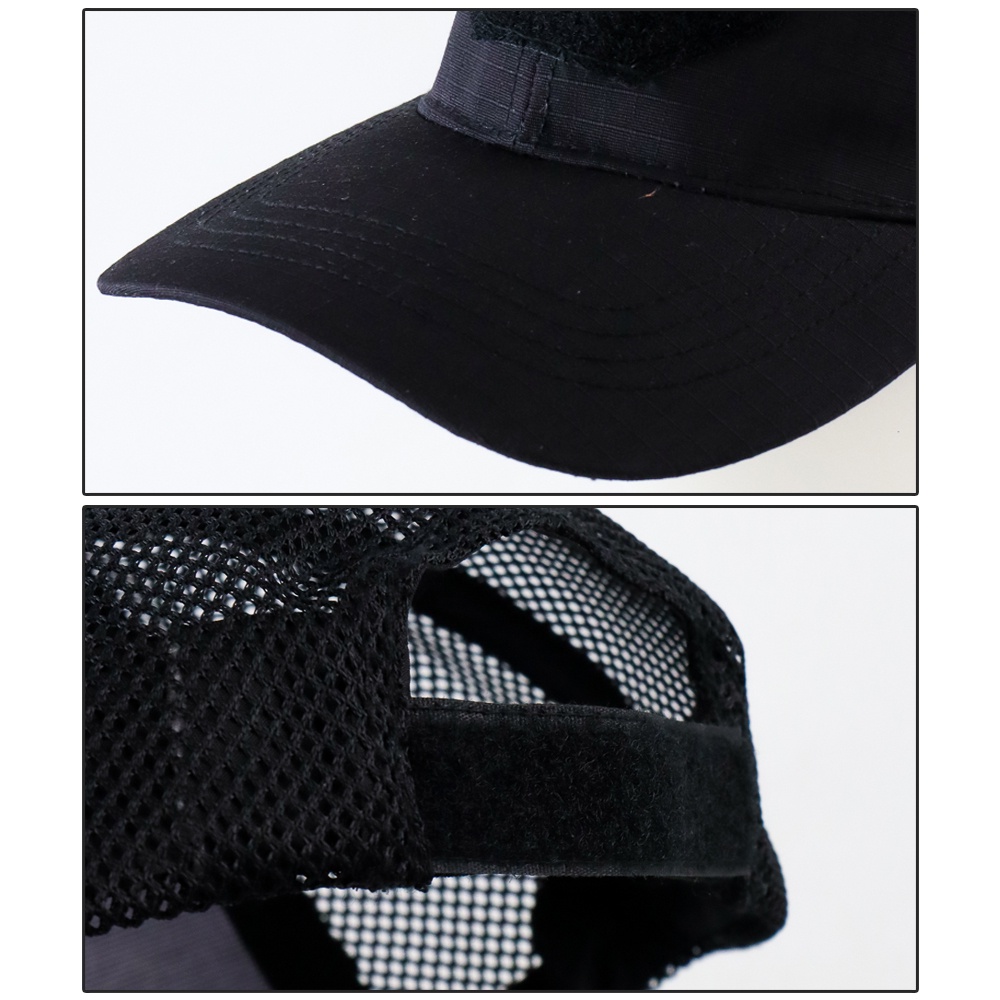 Topi Mesh Baseball Army Look Cap Punisher Skull - LY-CAP-01 - Black