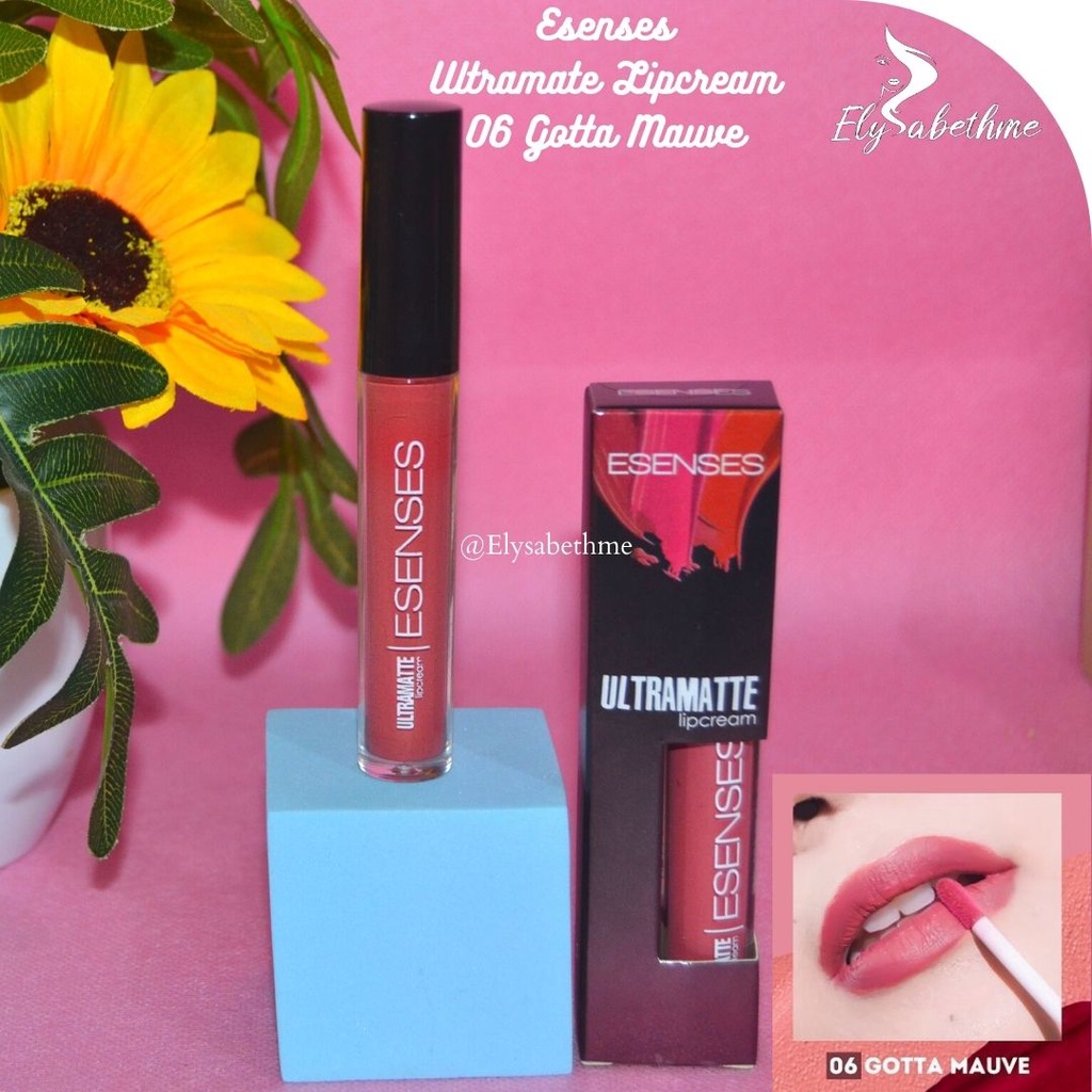 ✿ELYSABETHME✿  [ESENSES] ESENSES Ultramatte lipcream mattee lipstik cair hasil mattee tahan lama transferproof waterproof tidak nempel di masker