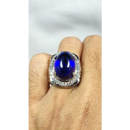 BATU ROYAL KING SAFIR ASLI CATAM TOP QUALITY SIAP PAKAI