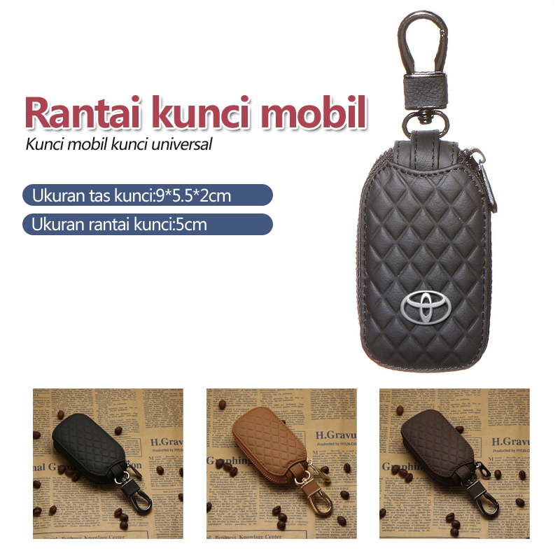 Gantungan dompet kunci mobil motor STNK gantungan & sarung kunci Kulit Toyota keyless