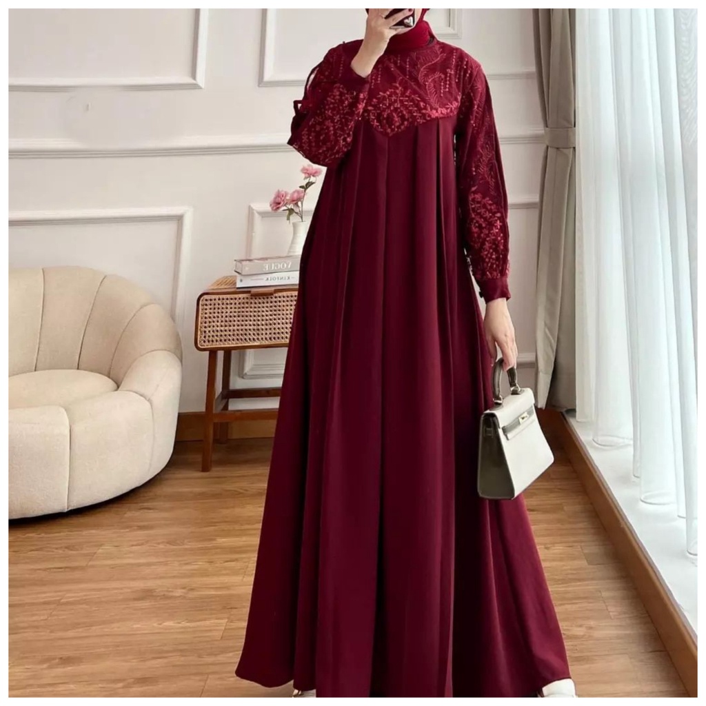 serena lace gamis kondangan / serena lace gamis / gamis pesta simple / gamis kondangan wanita modren / gamis pesta simple terbaru / gamis kondangan terbaru 2021 brukat / dress kondangan muslim / gamis kondangan wanita busui / brukat dress party dress / dr