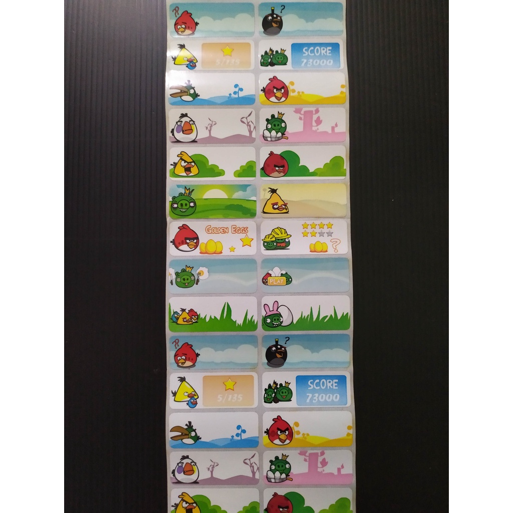 

Label Nama Waterproof - Angry Bird