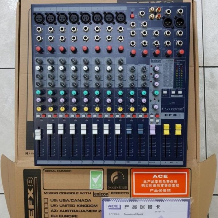 Mix Mixer Audio Soundcraft 8 Channel Efx 8 Efx8